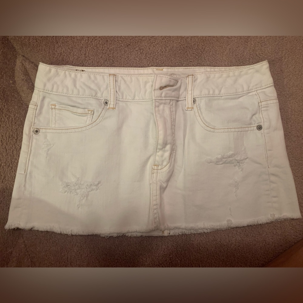 American Eagle Distressed Jean Skirt